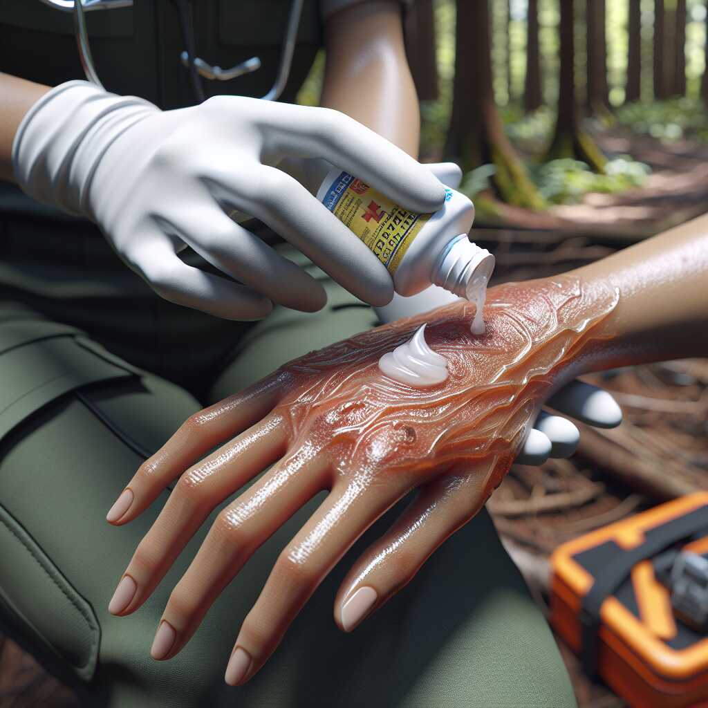 apply aloe gel to radiation burn