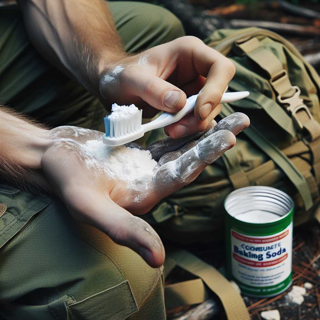 how to brush teeth with baking soda