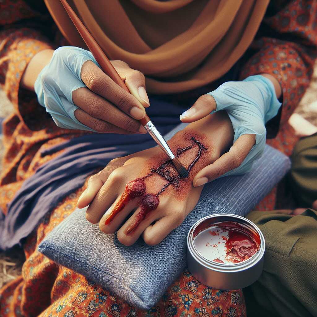 how to apply wound medicine with paintbrush