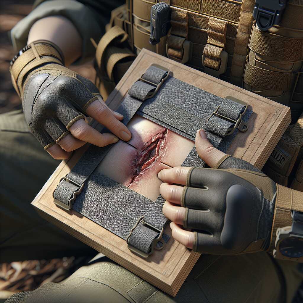 canvas board used for chest wound seal