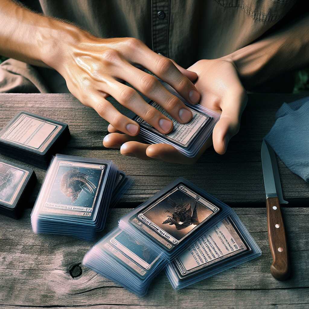 waterproof trading card sleeves protecting cards outside