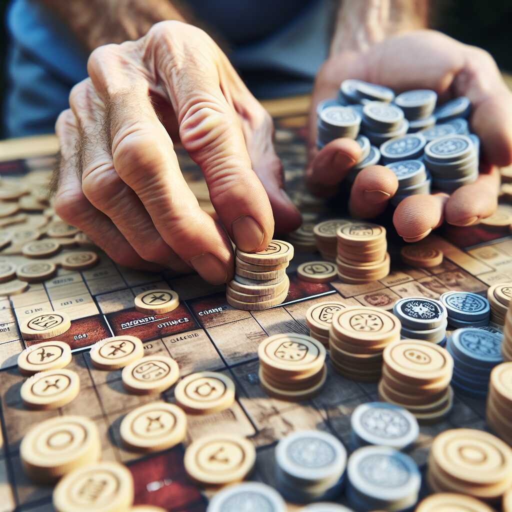 counting board game tokens for inventory check