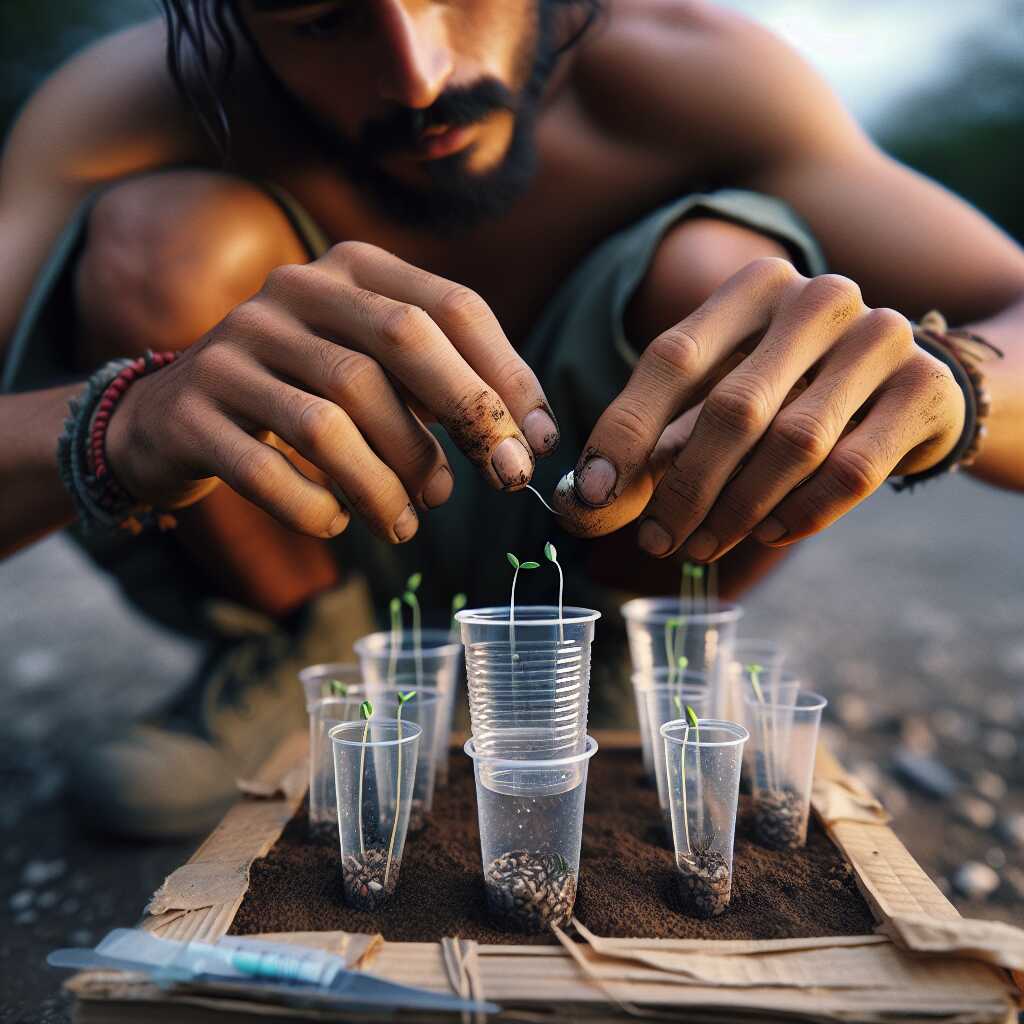 clear plastic cup seed starter for seedlings