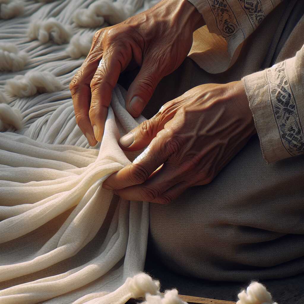 microfiber cloth collecting dew from grass