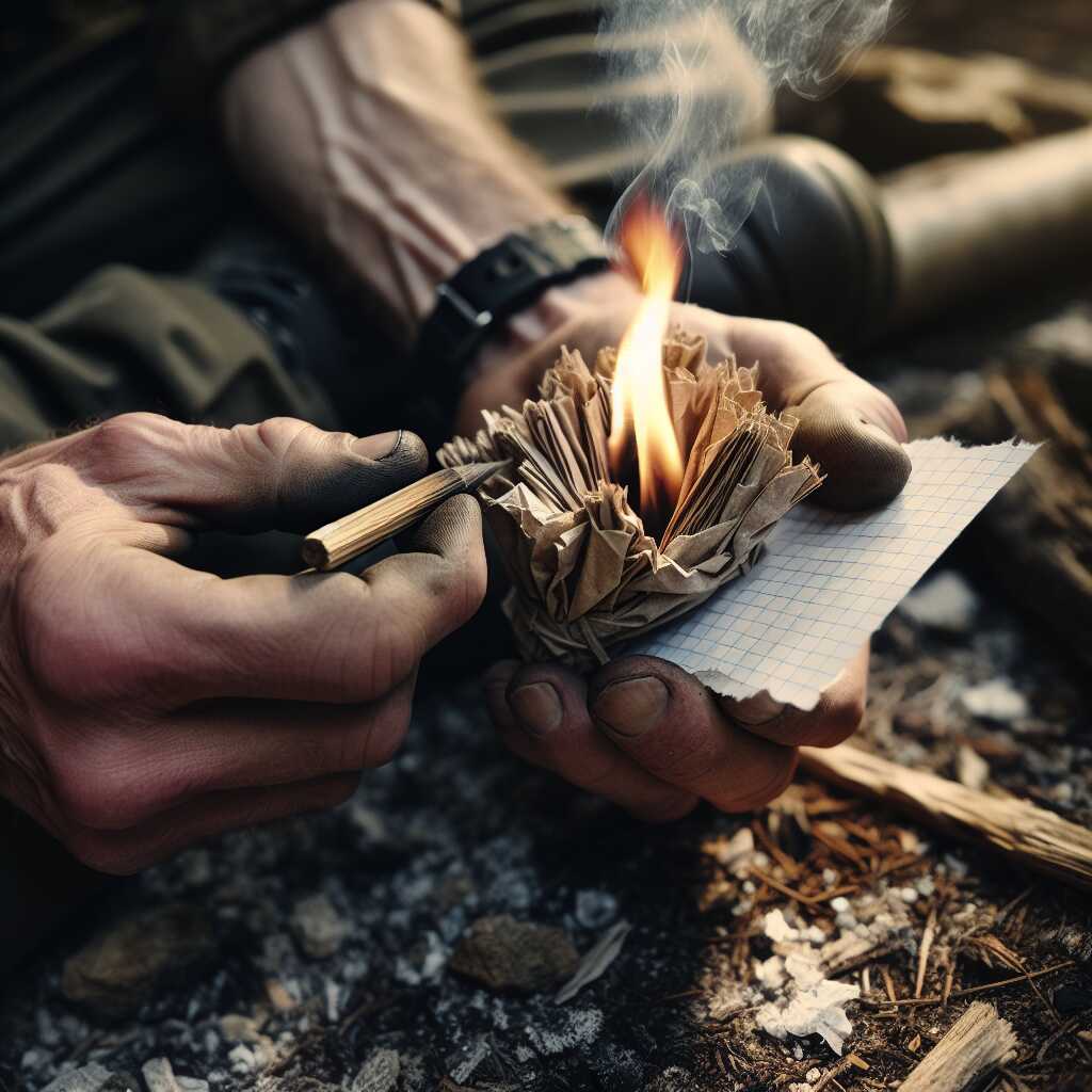 how to use drawing paper as tinder