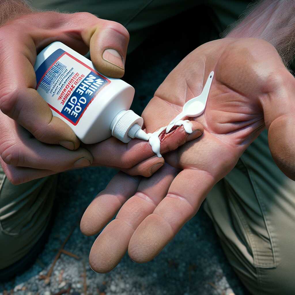 school glue dried sealing small finger cut