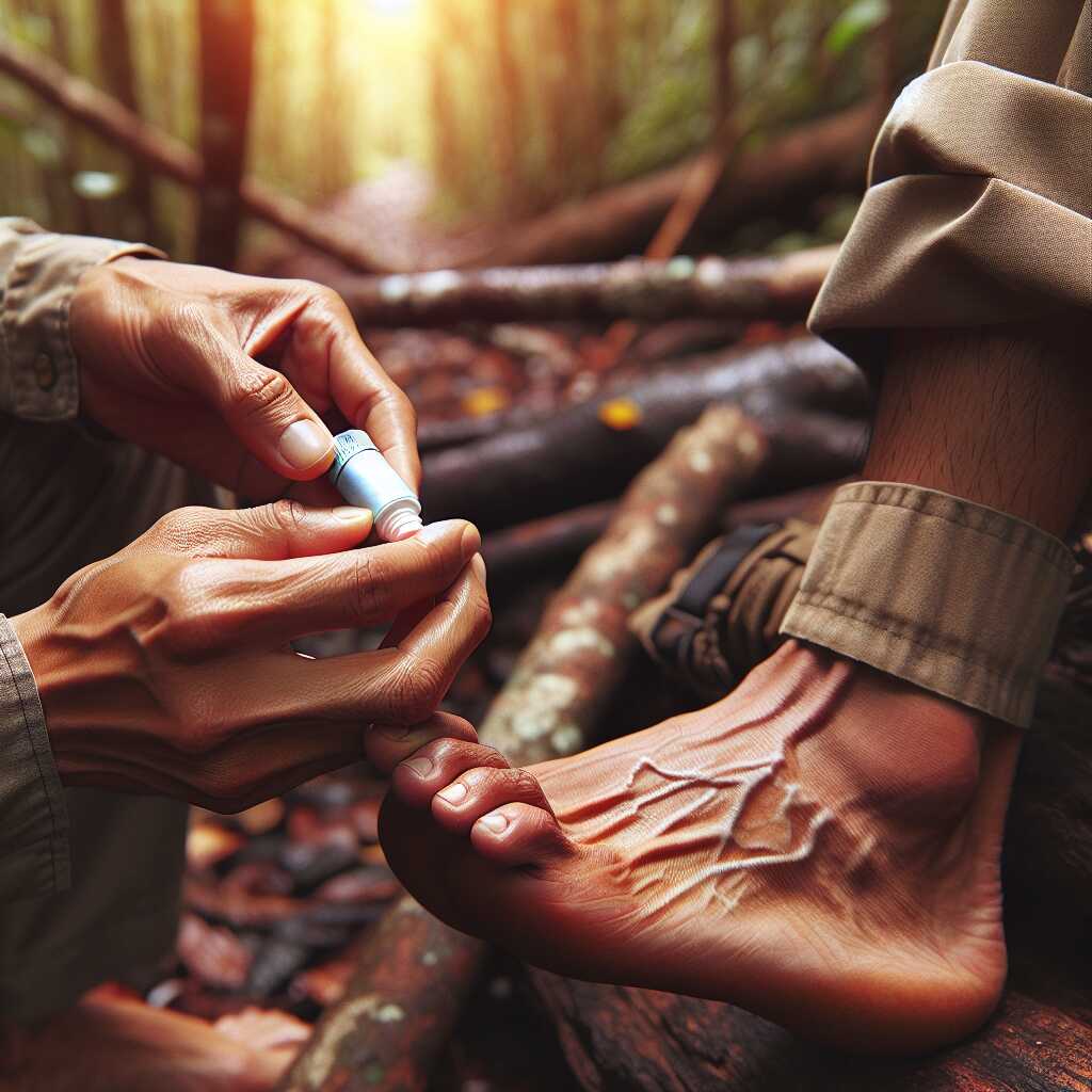 lip balm on feet to prevent blisters