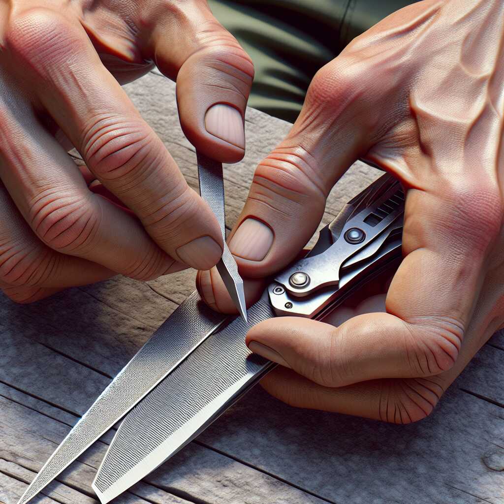 how to sharpen knife with nail file