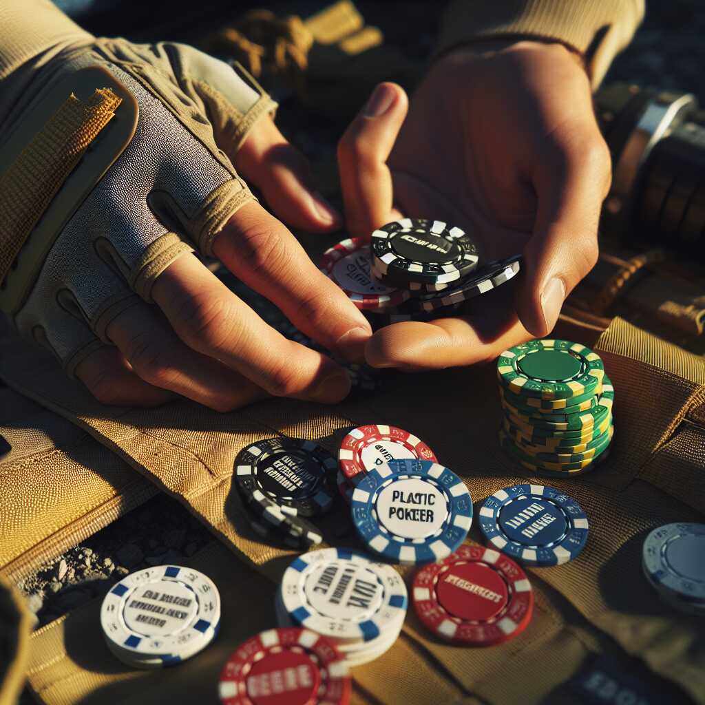 plastic poker chips reflective trail markers at night
