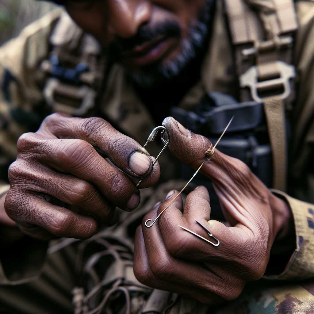 make fishing hook from safety pin