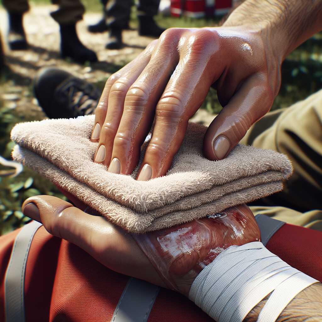 how to apply warm terry cloth compress