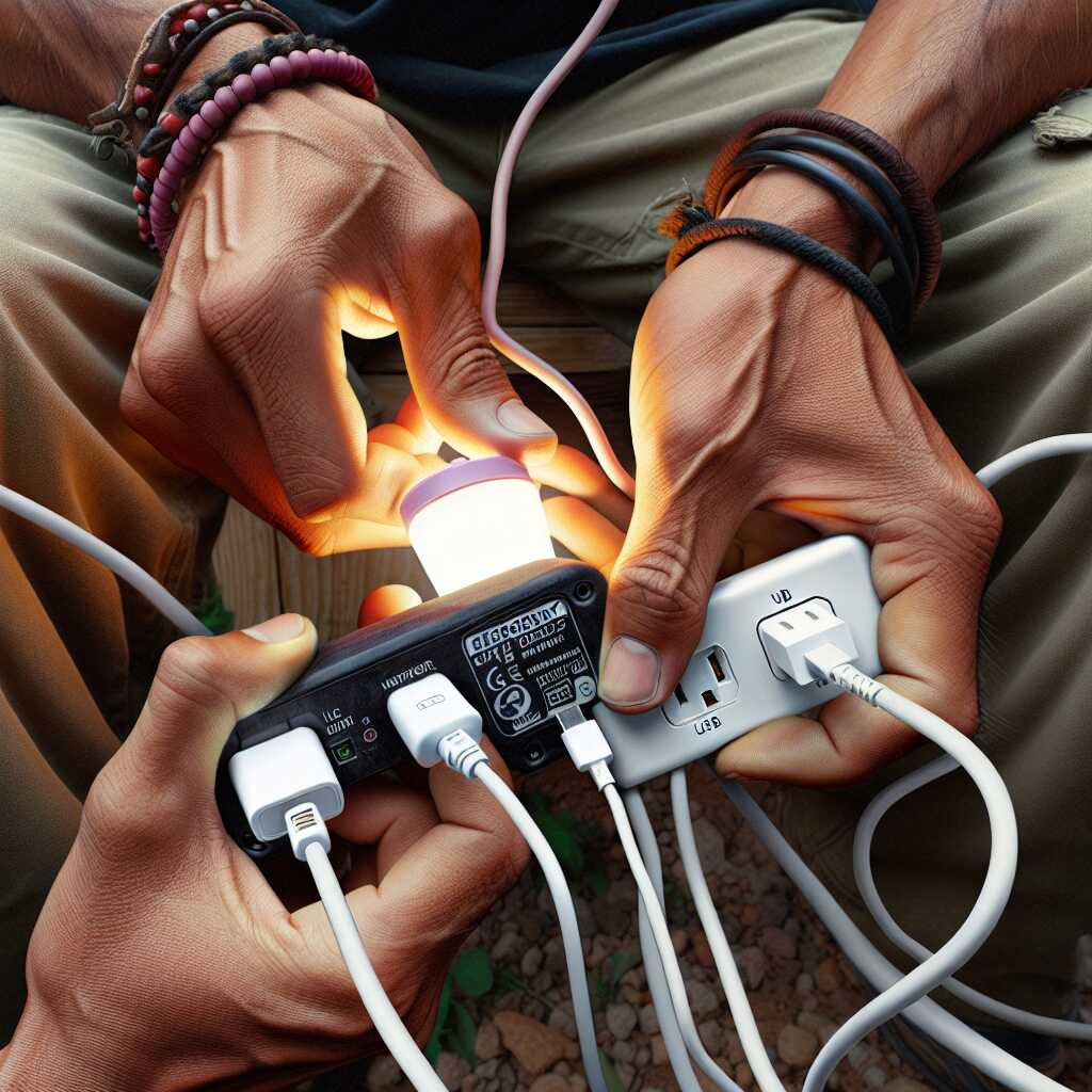 how to power LED emergency light with USB