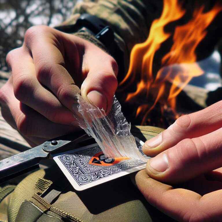 Plastic-Coated Playing Cards: Waterproof Fire Starters When Separated