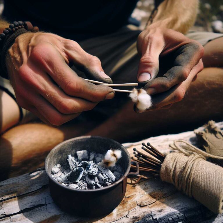 Cotton Pot Holders: Pre-Charred Cloth Material for Fire Starting