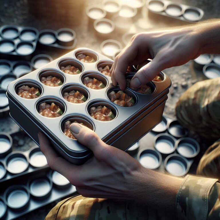 Metal Muffin Tins: Individual Ration Containers for Food Distribution